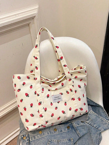 Cabaséa - Großer Cord-Tasche | Schultasche | Ideal für Schule, Studenten und Arbeit