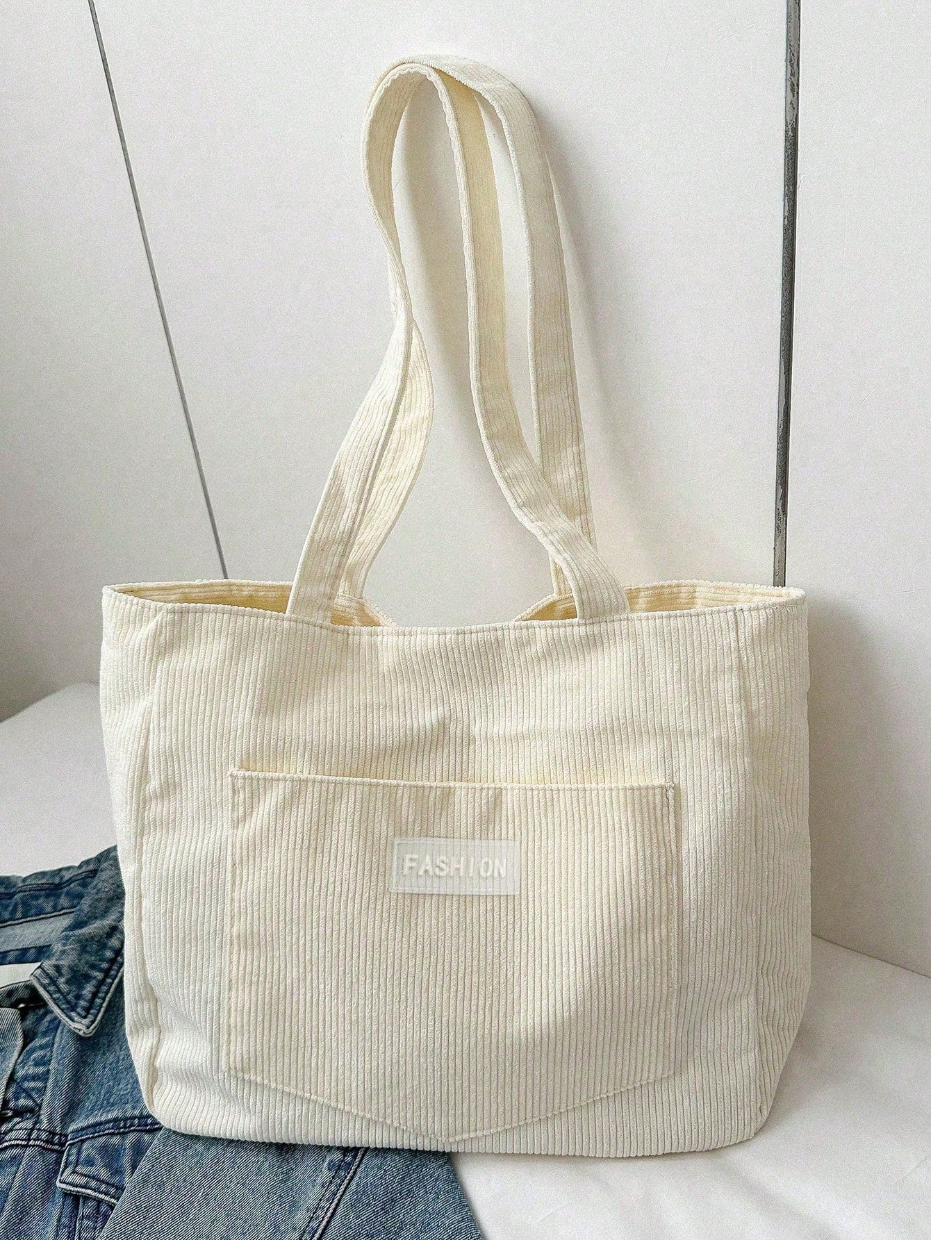 Cabaséa - Großer Cord-Tasche | Schultasche | Ideal für Schule, Studenten und Arbeit