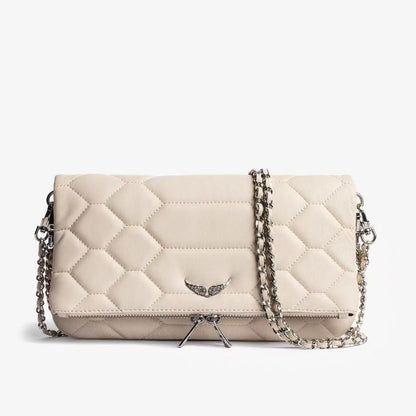 Elegante Schultertasche mit Kettenriemen & Steppdesign – Stilvolle Umhängetasche für Damen
