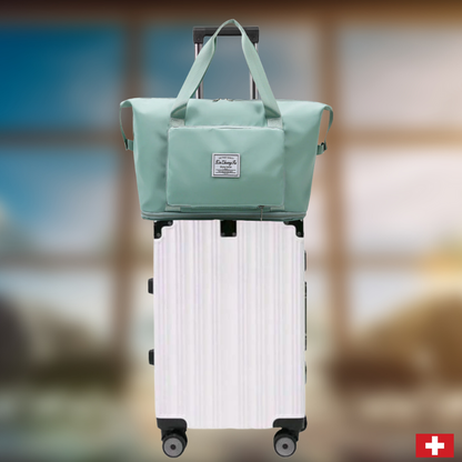 Große Damen Reisetasche mit Schuhfach – Faltbare Travel Bag für Handgepäck & Wochenende