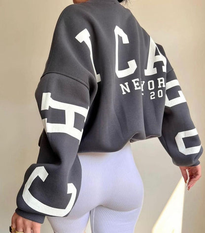 Avelyne - Bequemer und Eleganter Oversize-Pullover für Frauen mit Großen Buchstaben