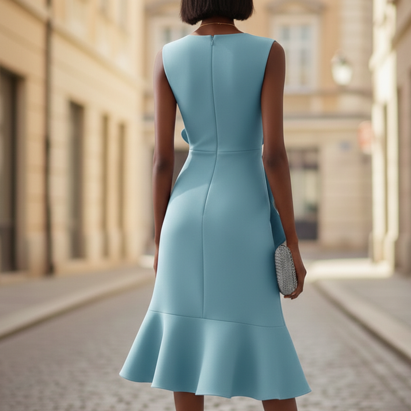 Aelina - Asymmetrisches Midikleid für Frauen