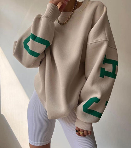 Avelyne - Bequemer und Eleganter Oversize-Pullover für Frauen mit Großen Buchstaben