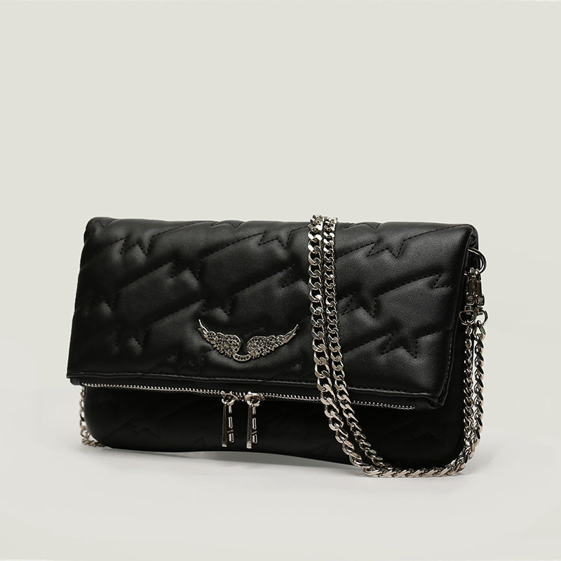Elegante Schultertasche mit Kettenriemen & Steppdesign – Stilvolle Umhängetasche für Damen