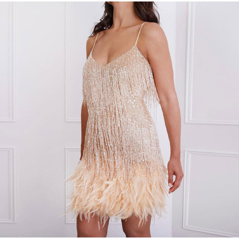 Vérane - Cocktailkleid für den Sommer und festliche Anlässe mit Fransen