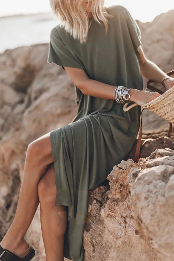 Émilie - Oversize Maxikleid T-Shirt Unverzichtbar, Bequem und Stylisch für Frauen