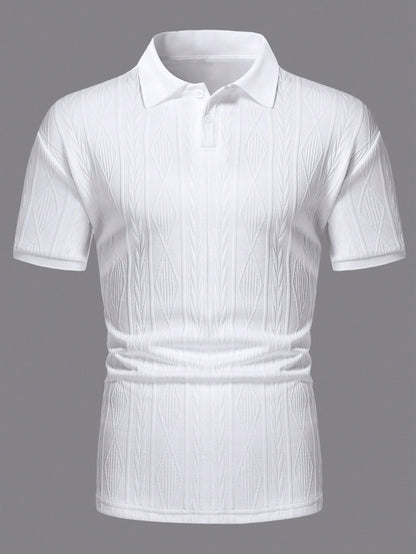 Strukturiertes Polo-Shirt für Herren – Elegantes Kurzarmshirt atmungsaktiv & stilvoll