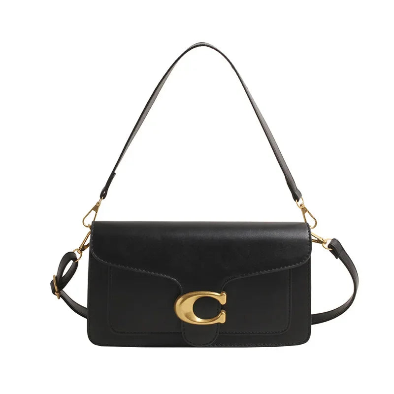 Coralie - Minimalistische Schultertasche für Frauen | Mehrschichtige Aufbewahrung und Neutraler Stil