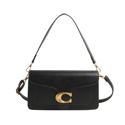 Coralie - Minimalistische Schultertasche für Frauen | Mehrschichtige Aufbewahrung und Neutraler Stil