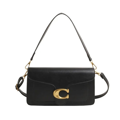 Coralie - Minimalistische Schultertasche für Frauen | Mehrschichtige Aufbewahrung und Neutraler Stil