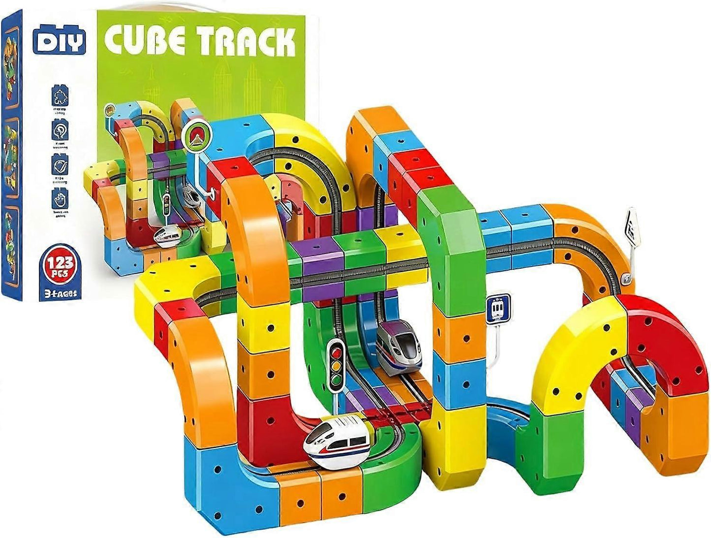 Tracivie - Selbstmontage Würfelbahn – Kreativ & Aktiv – DIY Zugspiel