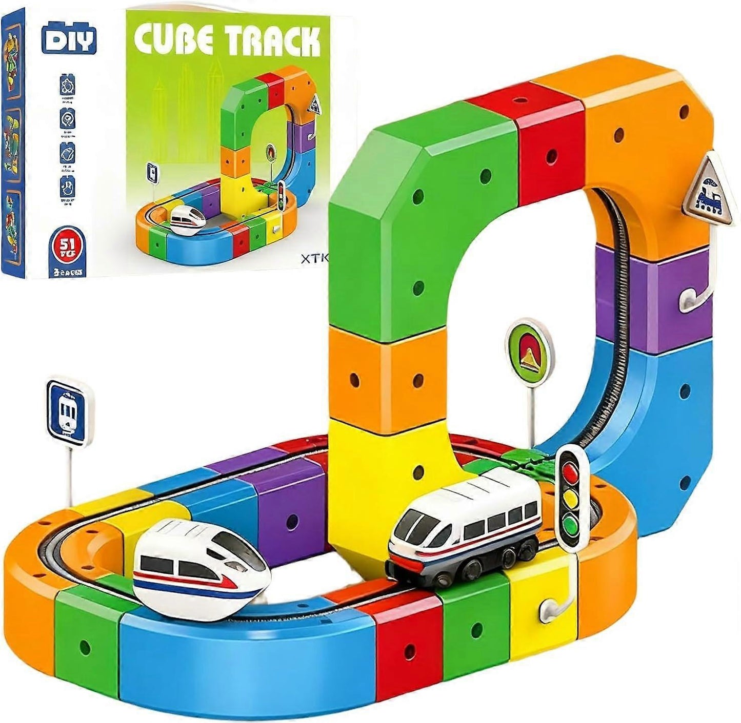 Tracivie - Selbstmontage Würfelbahn – Kreativ & Aktiv – DIY Zugspiel