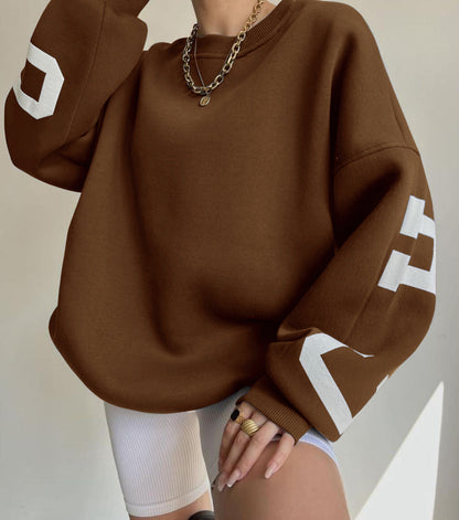 Avelyne - Bequemer und Eleganter Oversize-Pullover für Frauen mit Großen Buchstaben