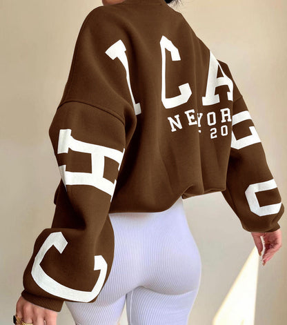 Avelyne - Bequemer und Eleganter Oversize-Pullover für Frauen mit Großen Buchstaben