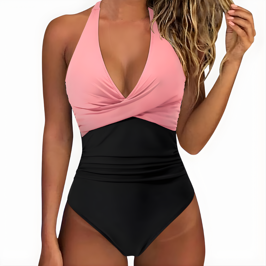 Sommerlicher Badeanzug für Damen mit Halterneck & Figurformendem Design