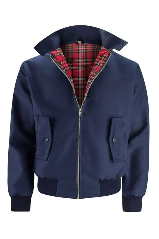 Michel - Elegante Harrington-Jacke mit Schottenmuster und Kragen für den Frühling