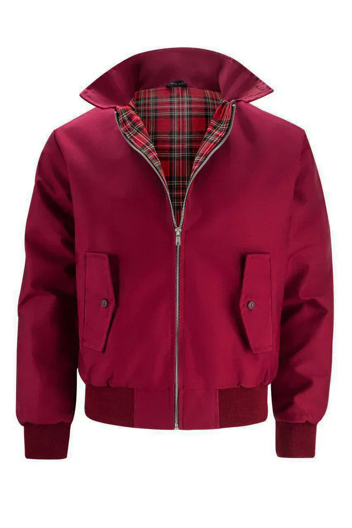 Michel - Elegante Harrington-Jacke mit Schottenmuster und Kragen für den Frühling