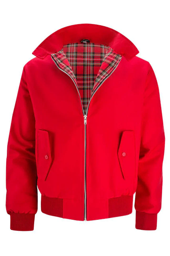 Michel - Elegante Harrington-Jacke mit Schottenmuster und Kragen für den Frühling