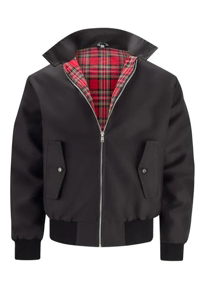Michel - Elegante Harrington-Jacke mit Schottenmuster und Kragen für den Frühling