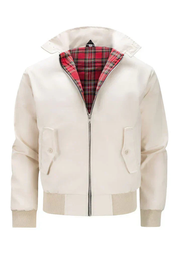 Michel - Elegante Harrington-Jacke mit Schottenmuster und Kragen für den Frühling