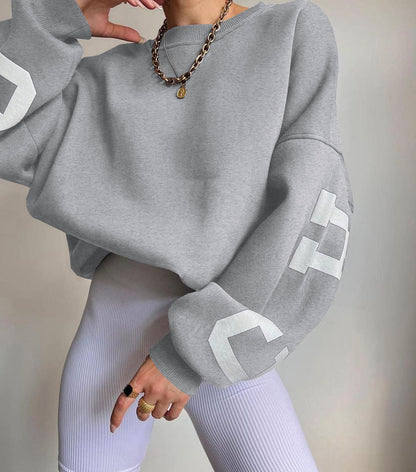 Avelyne - Bequemer und Eleganter Oversize-Pullover für Frauen mit Großen Buchstaben