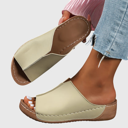 Bequeme Damen Pantoletten mit Keilsohle – Leichte Sommer-Slipper für Alltag & Komfort