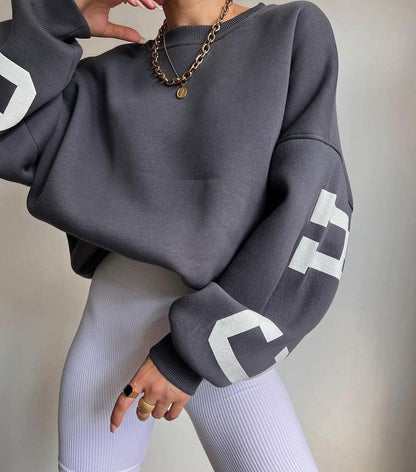 Avelyne - Bequemer und Eleganter Oversize-Pullover für Frauen mit Großen Buchstaben