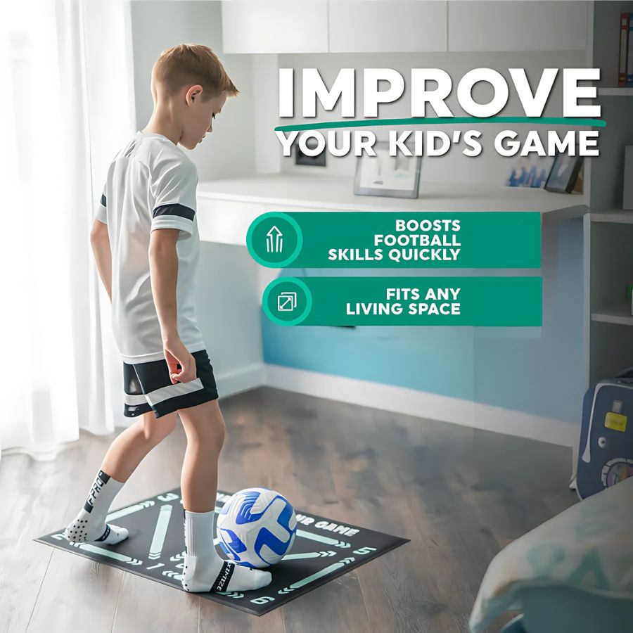 Trainix - Profi-Fußballtrainingsmatte und interaktives Video-Trainingsprogramm