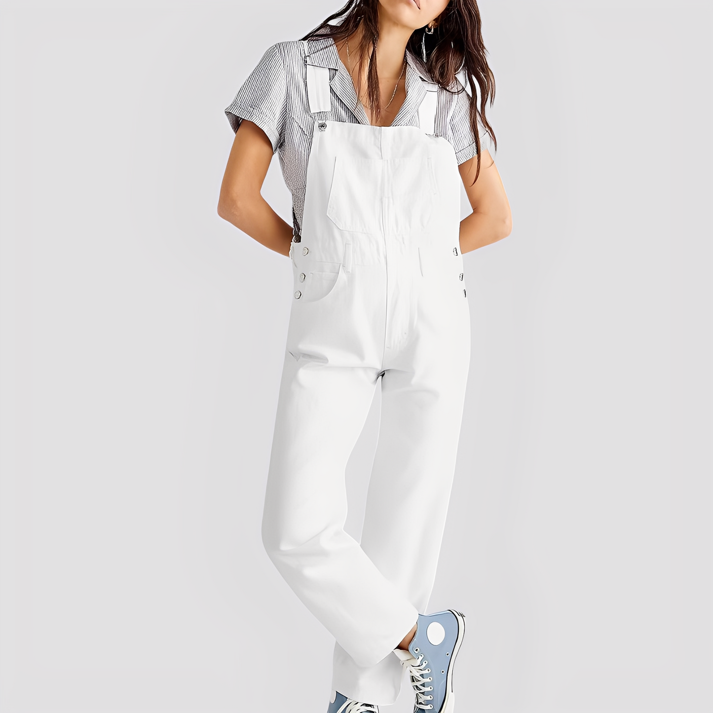 Koralie - Klassische und Weite Jeanssalopette für Frauen