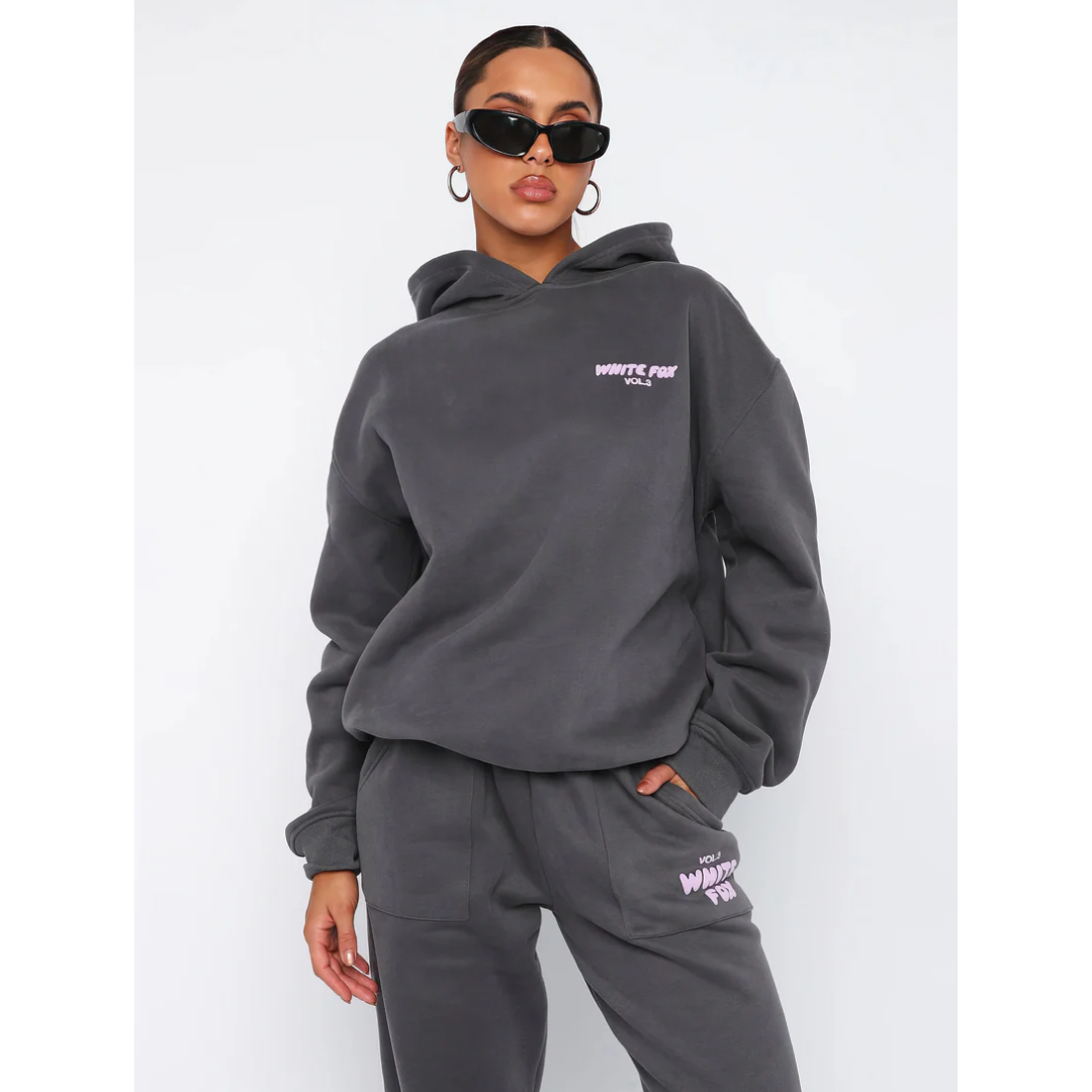 Félicie - Lässiges Sportanzug-Set für Frauen | Kapuzenpullover & Jogginghose | Weiches Fleece-Innenfutter