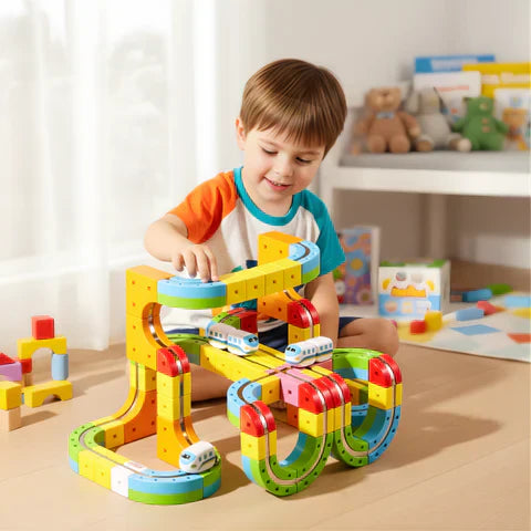 Tracivie - Selbstmontage Würfelbahn – Kreativ & Aktiv – DIY Zugspiel