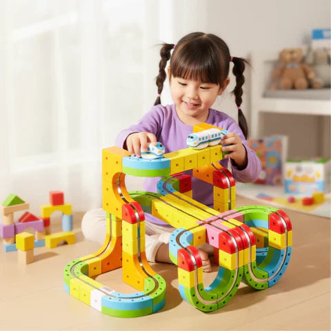 Tracivie - Selbstmontage Würfelbahn – Kreativ & Aktiv – DIY Zugspiel