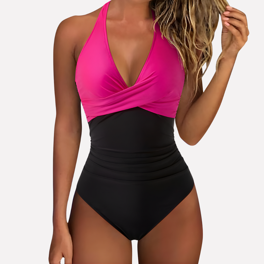 Sommerlicher Badeanzug für Damen mit Halterneck & Figurformendem Design