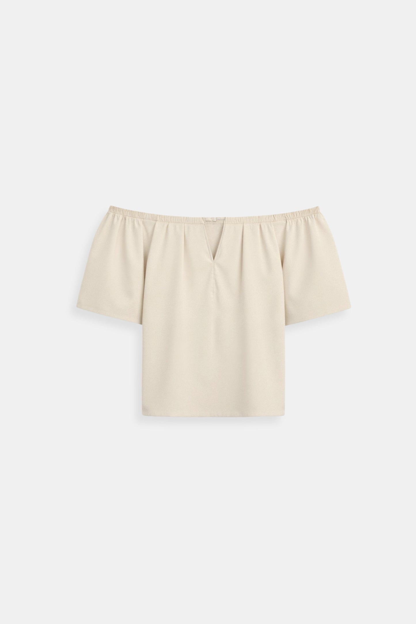 Elegante Off-Shoulder Bluse für Damen mit V-Ausschnitt – Leichtes Sommer Top