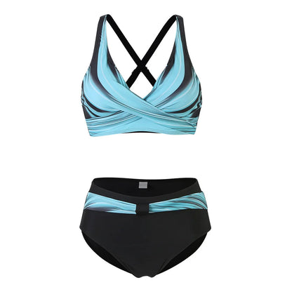 Bikini Set mit Wickel-Top & High-Waist Slip – Damen mit figurformendem & stylischem Design