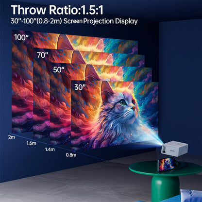 Luxivue - Mini-Projektor Ultra Hell 3000 Lumen – Tragbar, HDTV & USB, Ideal für Heimkino und Outdoor-Nutzung