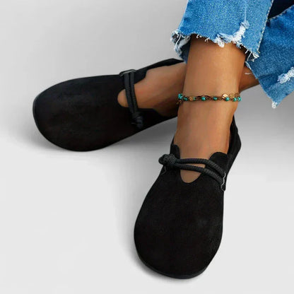 Bequeme Ballerina-Schuhe für Damen – Weiche Slip-On Flats mit Zierschnürung