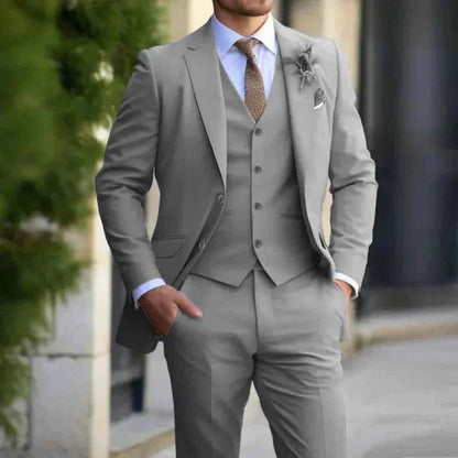 Eleganter Herren 3-Teiler Anzug – Slim Fit Business- & Hochzeitsanzug