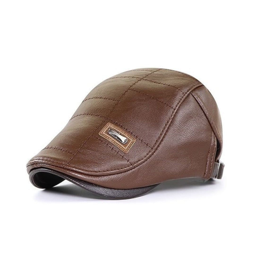 BaretÉlite - Retro-Leder-Beret für Herren