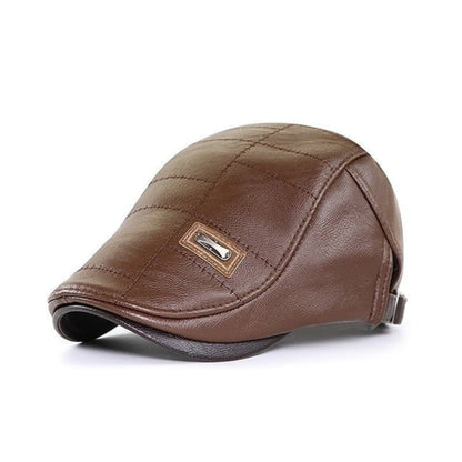 BaretÉlite - Retro-Leder-Beret für Herren