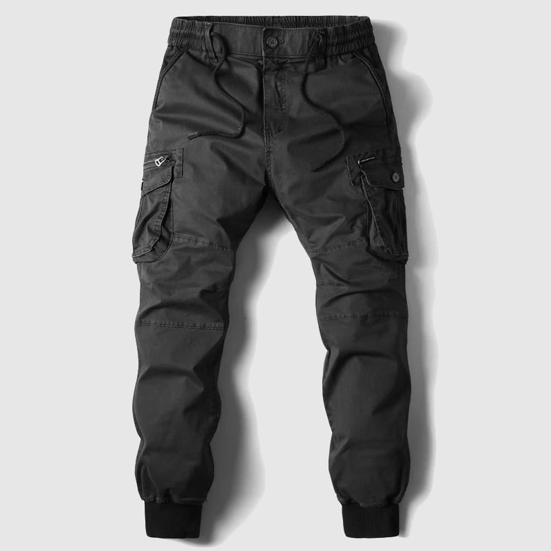 Marcel - Jogger Cargo Hose für Herren, Schwarz, Lässiger Schnitt