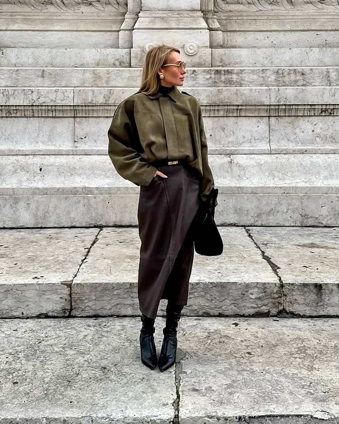 Esméline - Elegante Oversize Frühlingsjacke aus Wildlederimitat und Kunstleder mit Kragen und Reißverschluss für Damen