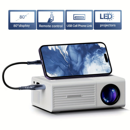 Luxivue - Mini-Projektor Ultra Hell 3000 Lumen – Tragbar, HDTV & USB, Ideal für Heimkino und Outdoor-Nutzung