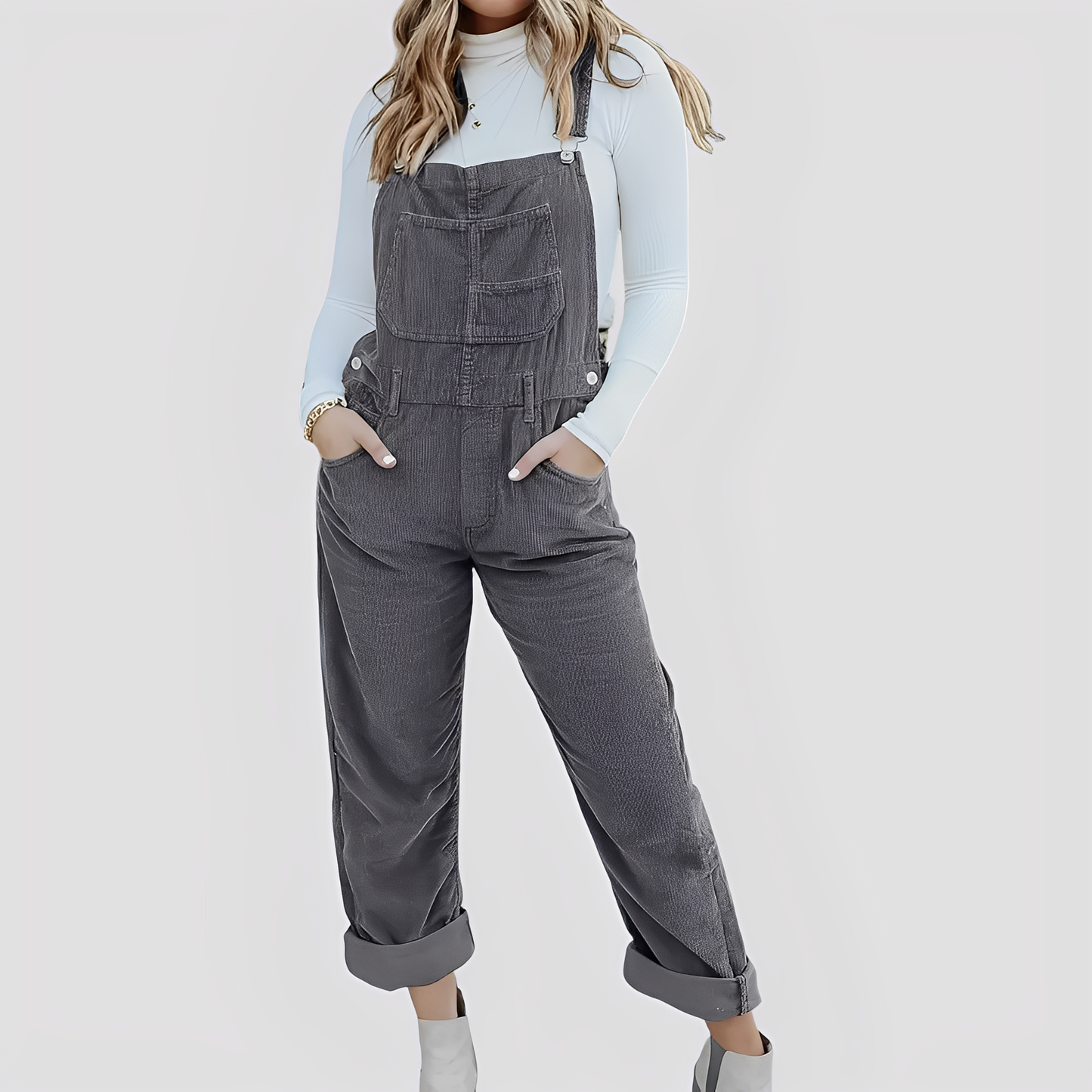 Koralie - Klassische und Weite Jeanssalopette für Frauen