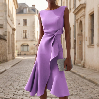 Aelina - Asymmetrisches Midikleid für Frauen