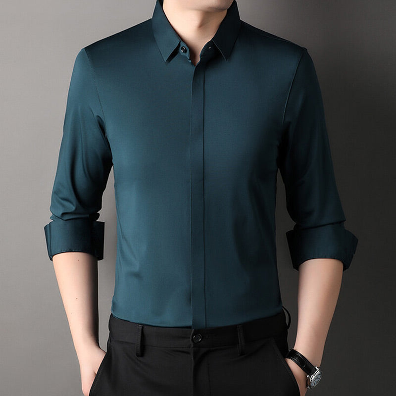 Théo - Mirabella Hemd, Knitterfrei und Stretch für Frühling und Sommer, Elegant für Herren