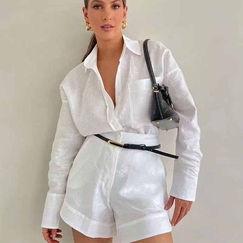Élodarae - Oversize Hemd & Strukturierte Shorts