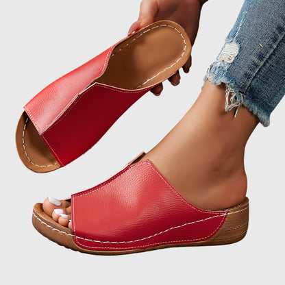 Bequeme Damen Pantoletten mit Keilsohle – Leichte Sommer-Slipper für Alltag & Komfort