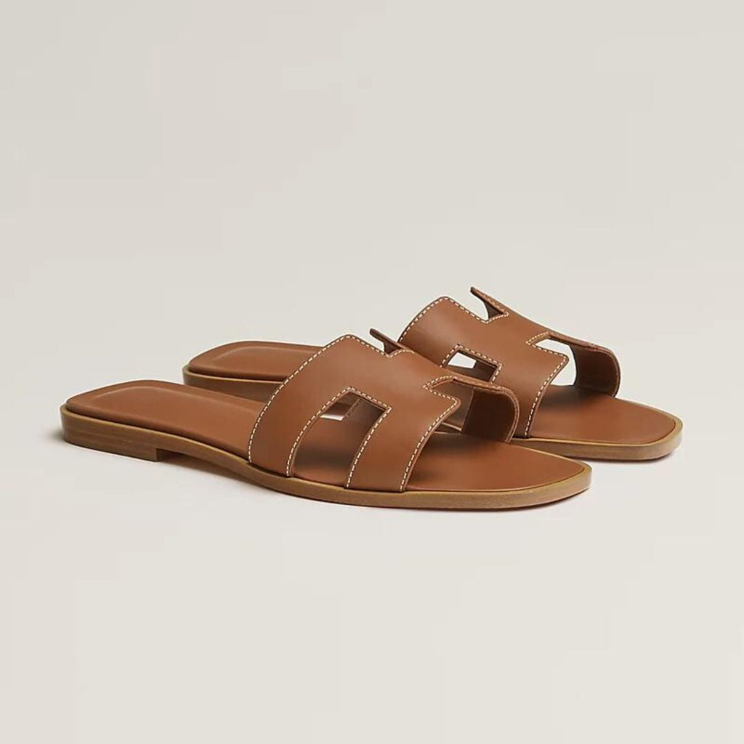 Elegante Slide-Sandalen für Damen mit Cut-Out Design – Flache Sommer Pantoletten