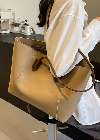 Ambrilys - Großer Klassischer Vegan-Leder Shopper für Frauen